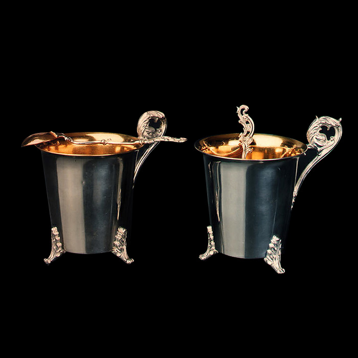 Silver coffee pair "Duet"